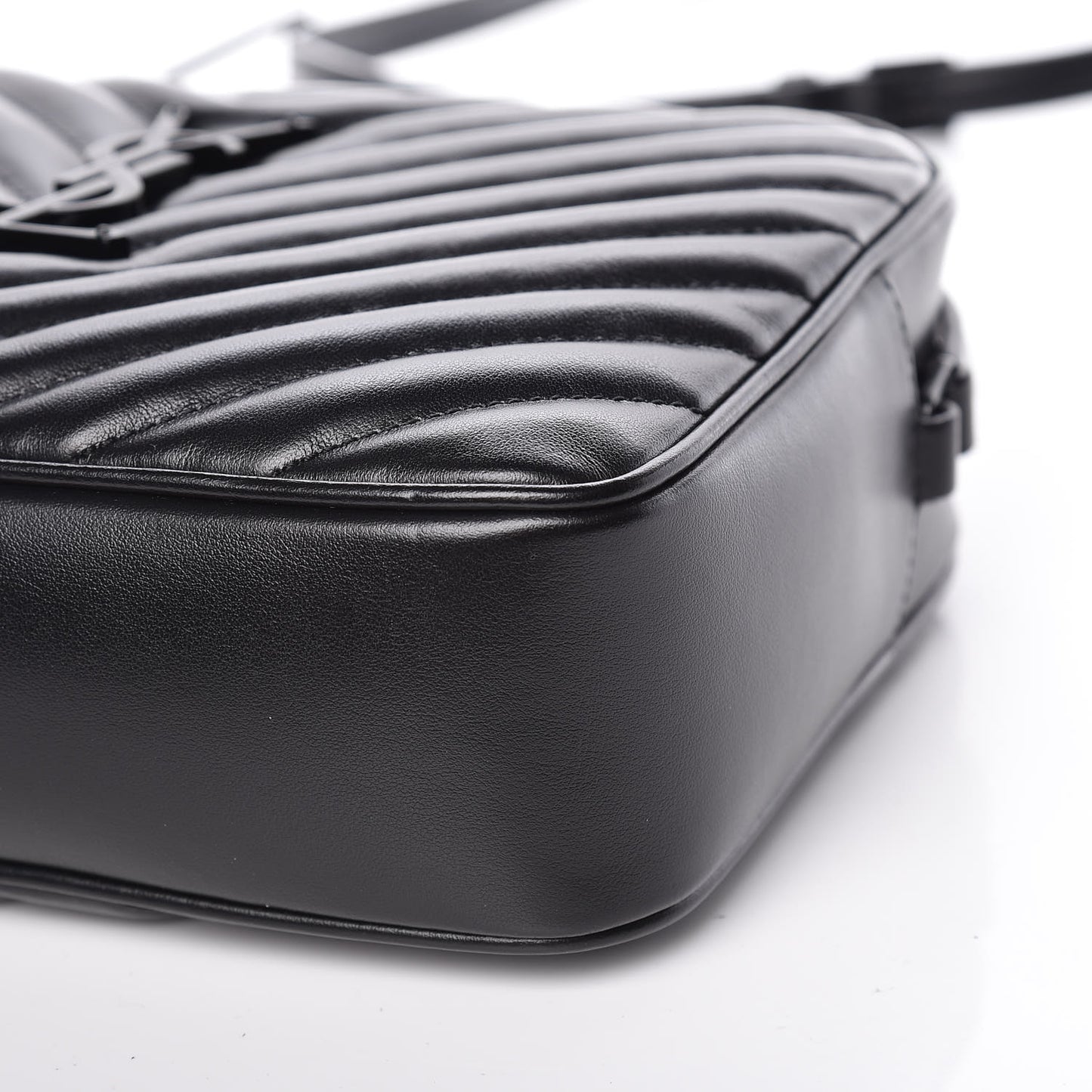 Calfskin Matelasse Monogram Lou Camera Bag Black