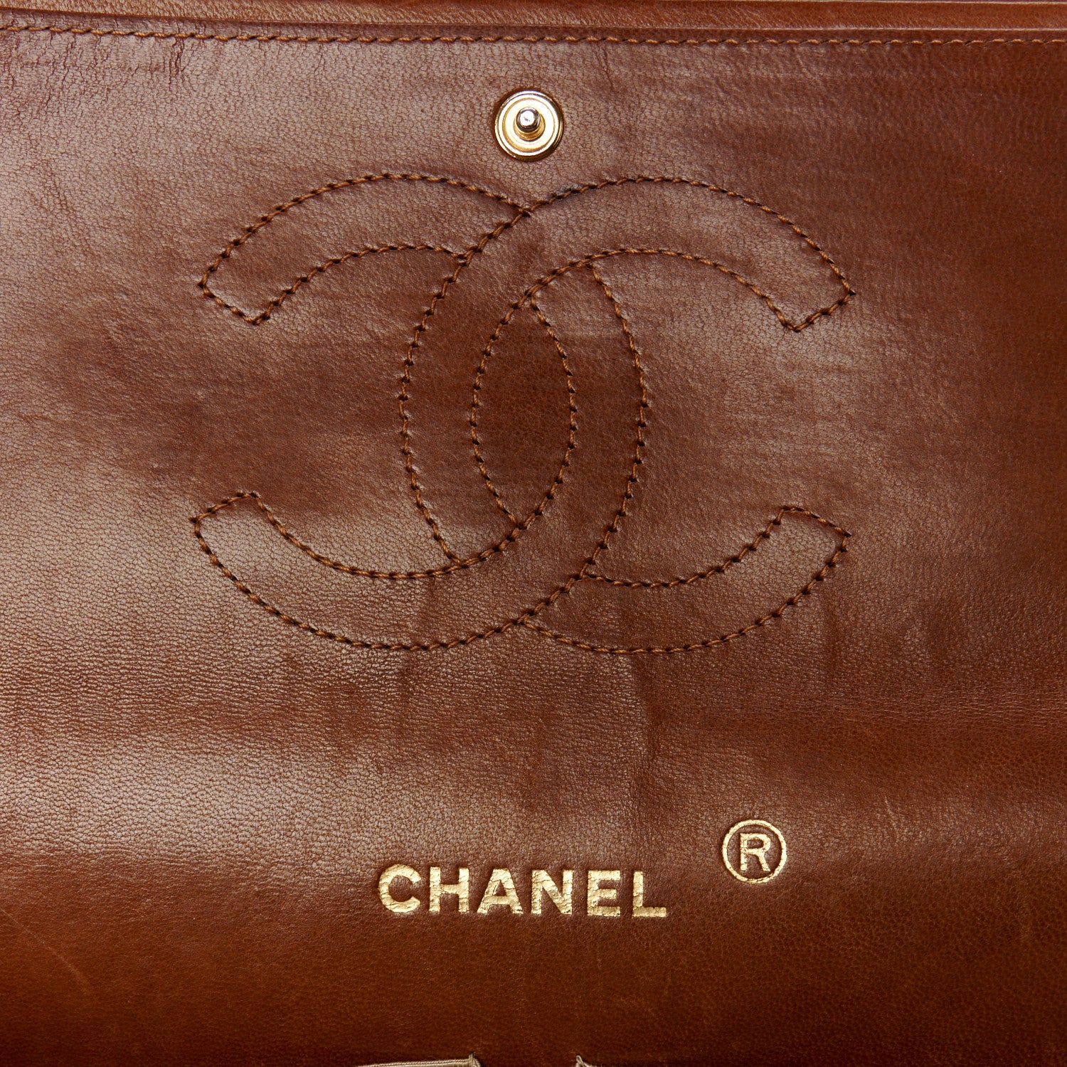 Chanel Lambskin Quilted Medium Double Flap Brown 1637655