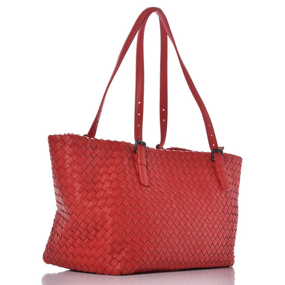 Bottega Veneta Nappa Intrecciato Medium Seamless Tote Red 3 of 9