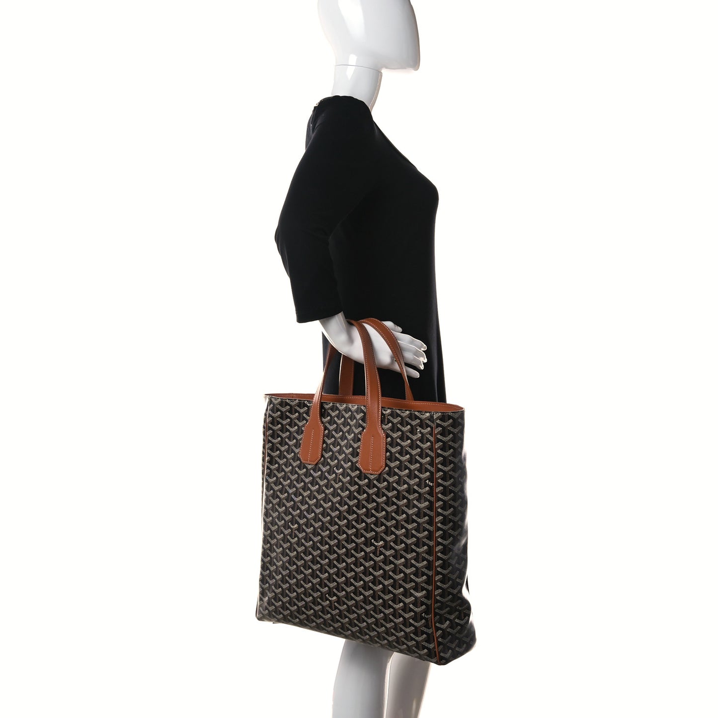 Goyardine Voltaire III Tote Black Gold