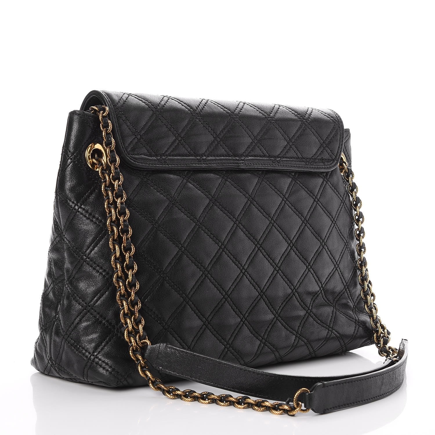Marc Jacobs Lambskin Quilted The XL Single Flap Bag Black 3 of 8