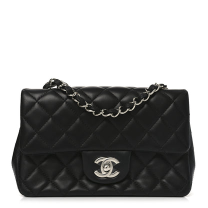 Chanel Lambskin Quilted Mini Rectangular Flap Black 1 of 11