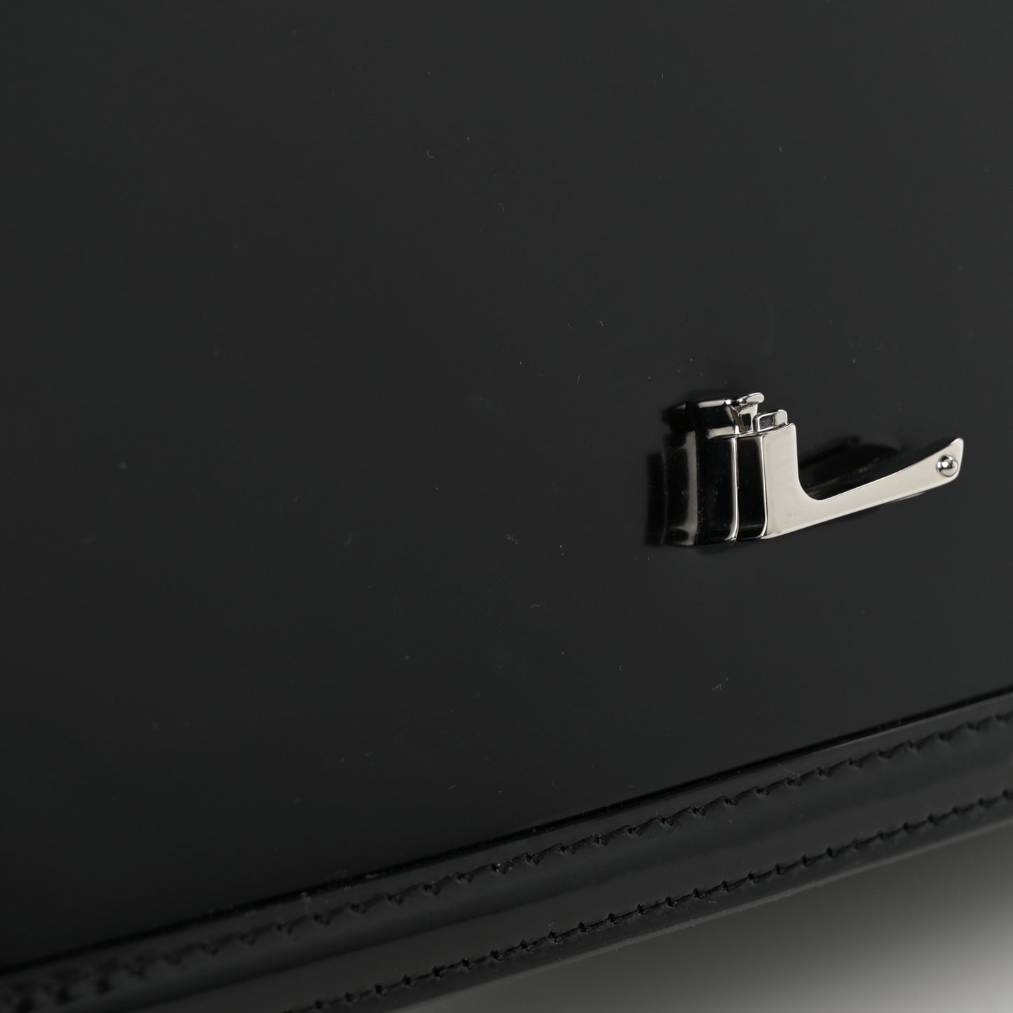 Patent Calfskin Monogram Medium Solferino Satchel Black