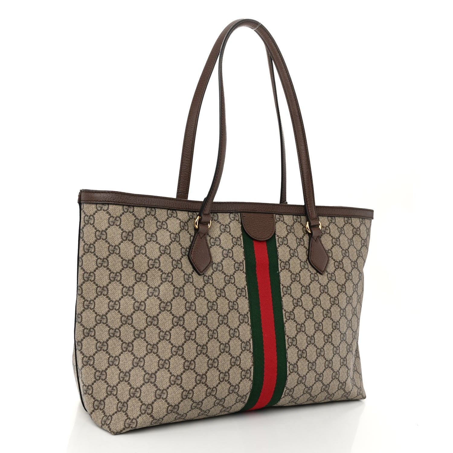 Gucci GG Supreme Monogram Medium Ophidia Shopping Tote Brown 3 of 11