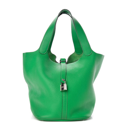 Hermes Taurillon Clemence Picotin Lock 26 GM Bamboo 1 of 13