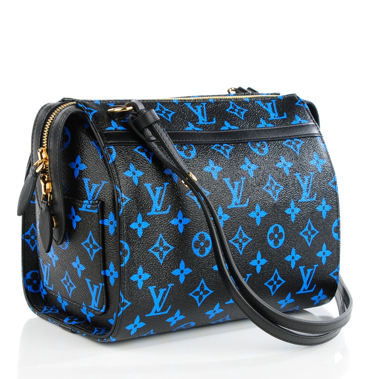Colored Monogram Speedy Amazon PM Blue Black