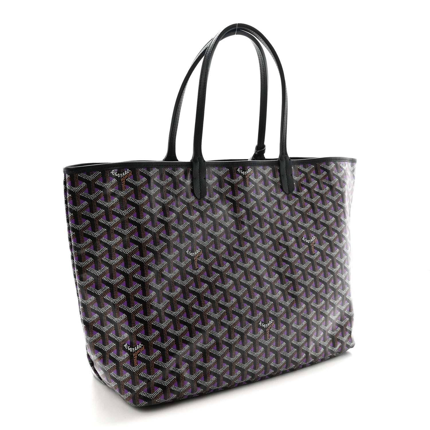 Goyard Goyardine Saint Louis Claire Voie PM Black Purple 4 of 9