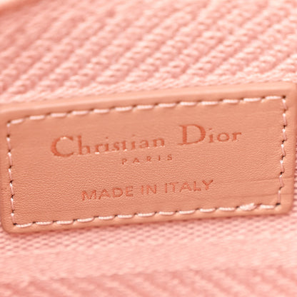 Christian Dior Canvas Embroidered Cannage Medium Lady D-Lite Pink 6 of 16