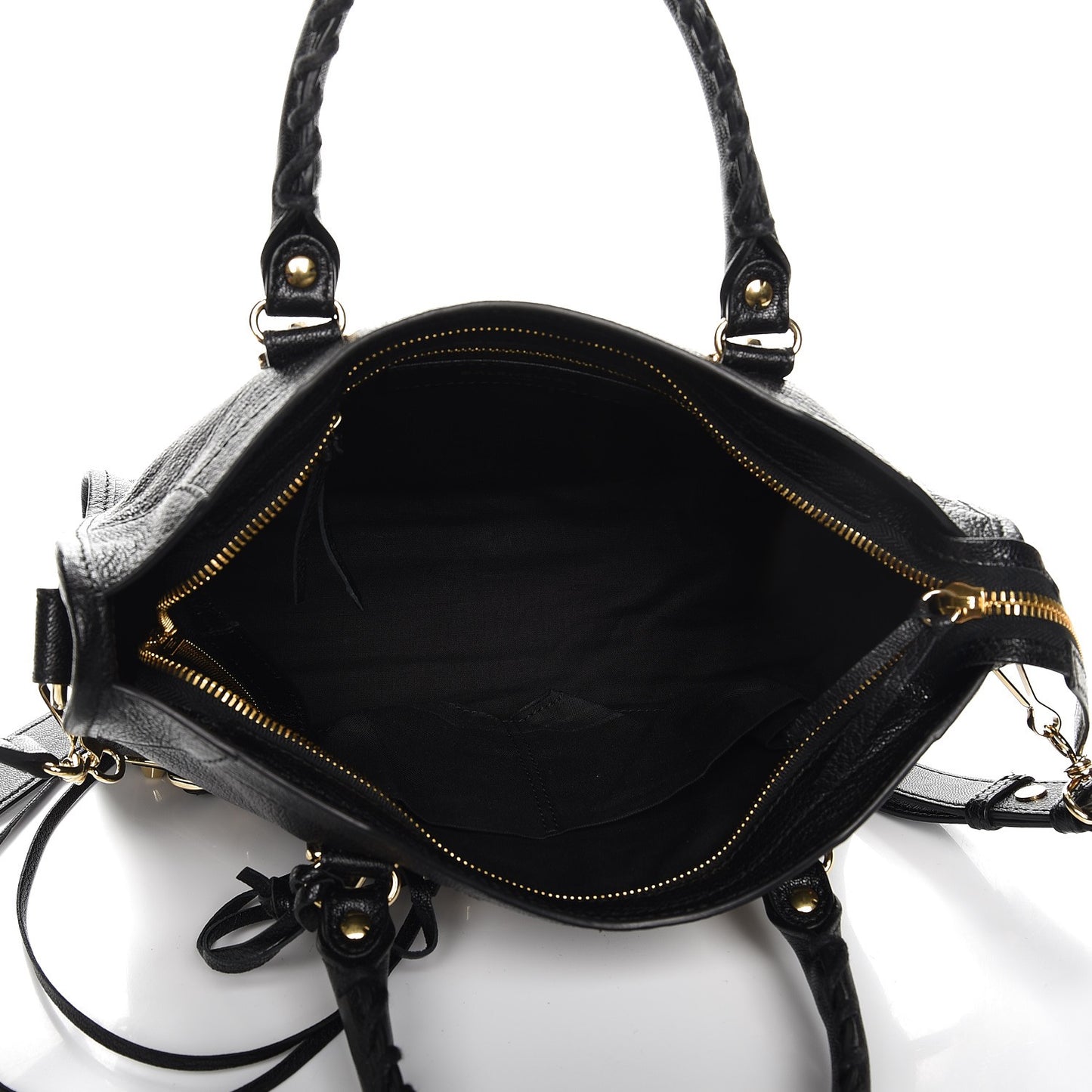 Chevre Gold Metallic Edge Hardware S City Black