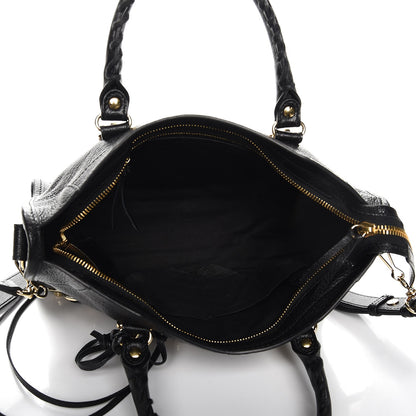 Balenciaga Chevre Gold Metallic Edge Hardware S City Black 6 of 8
