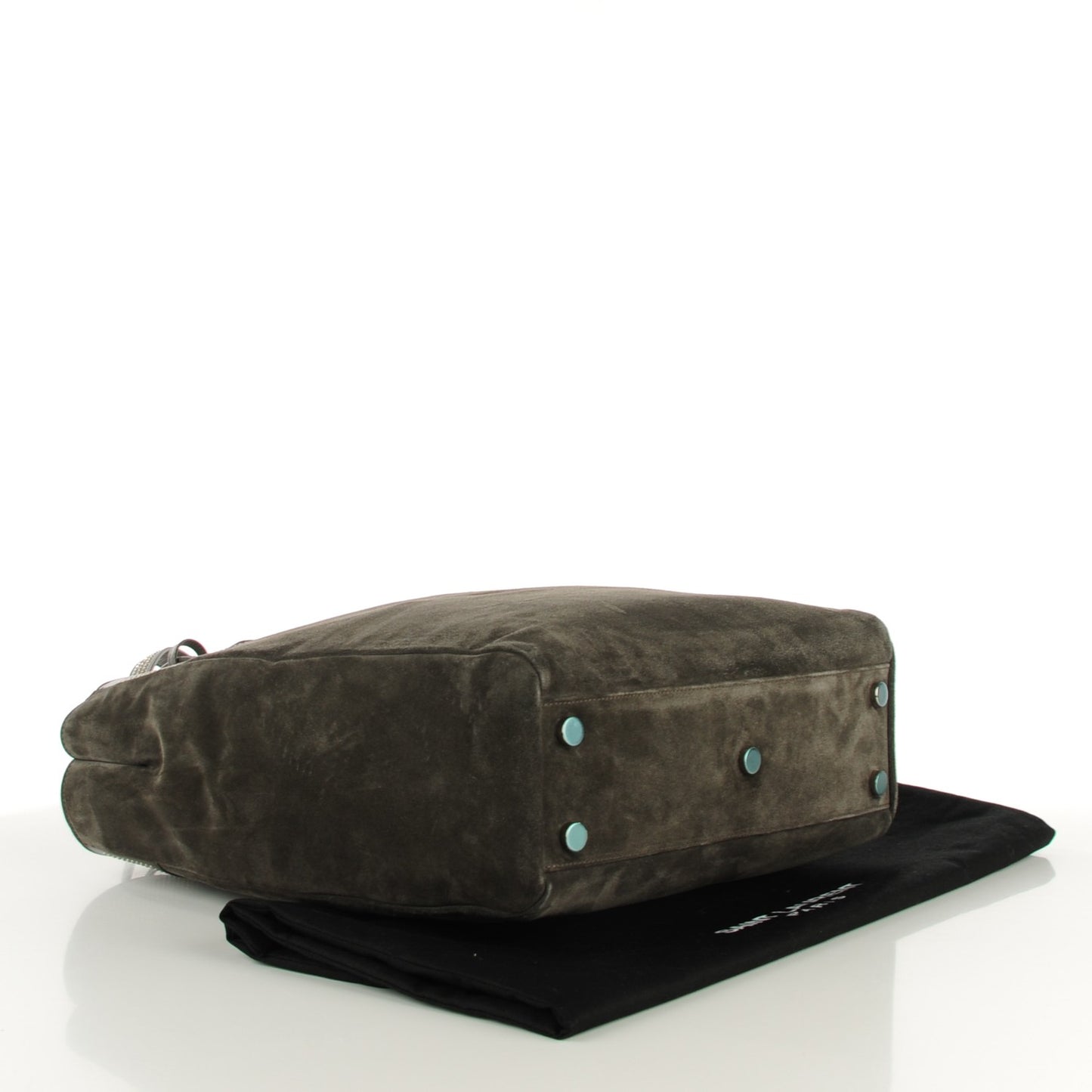 Suede Studded North South Shopper Tote Earth