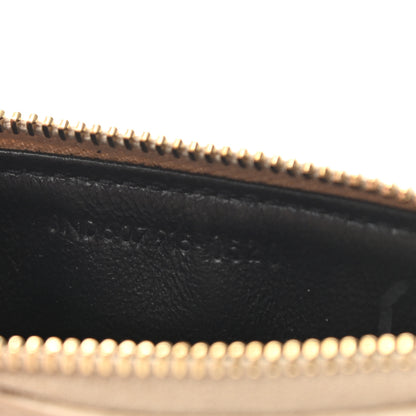 Saint Laurent Grain De Poudre Matelasse Chevron Monogram Fragments Zippered Card Case Sea Salt 7 of 8