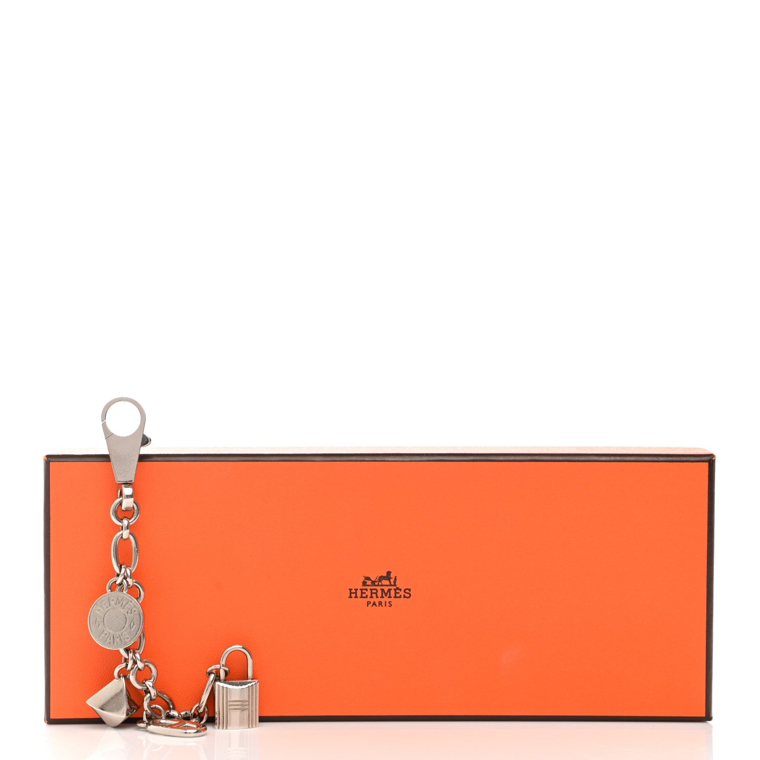 Hermes Palladium Olga Bag Charm Silver 4 of 4