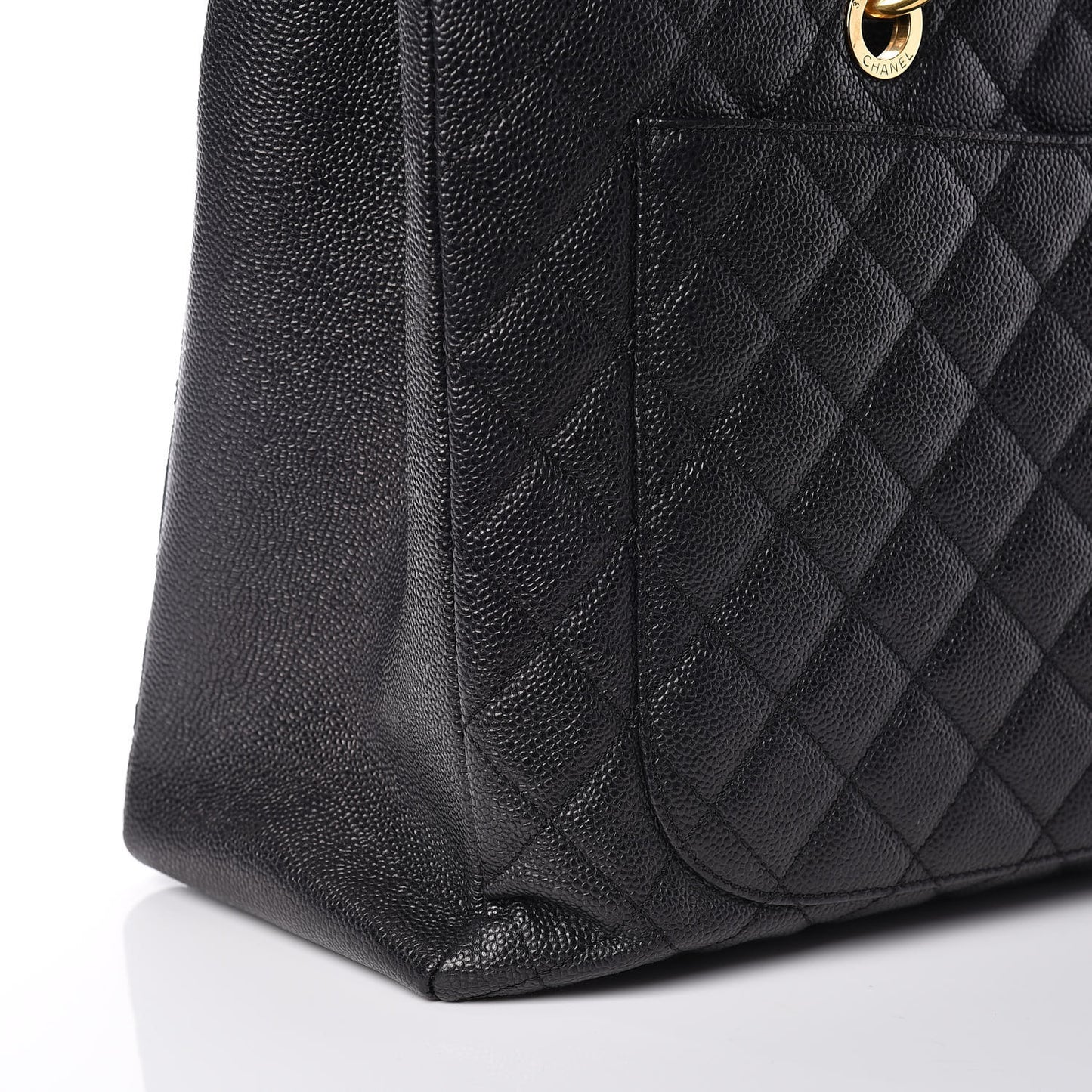 Caviar Quilted XL Grand Shopping Tote GST Black