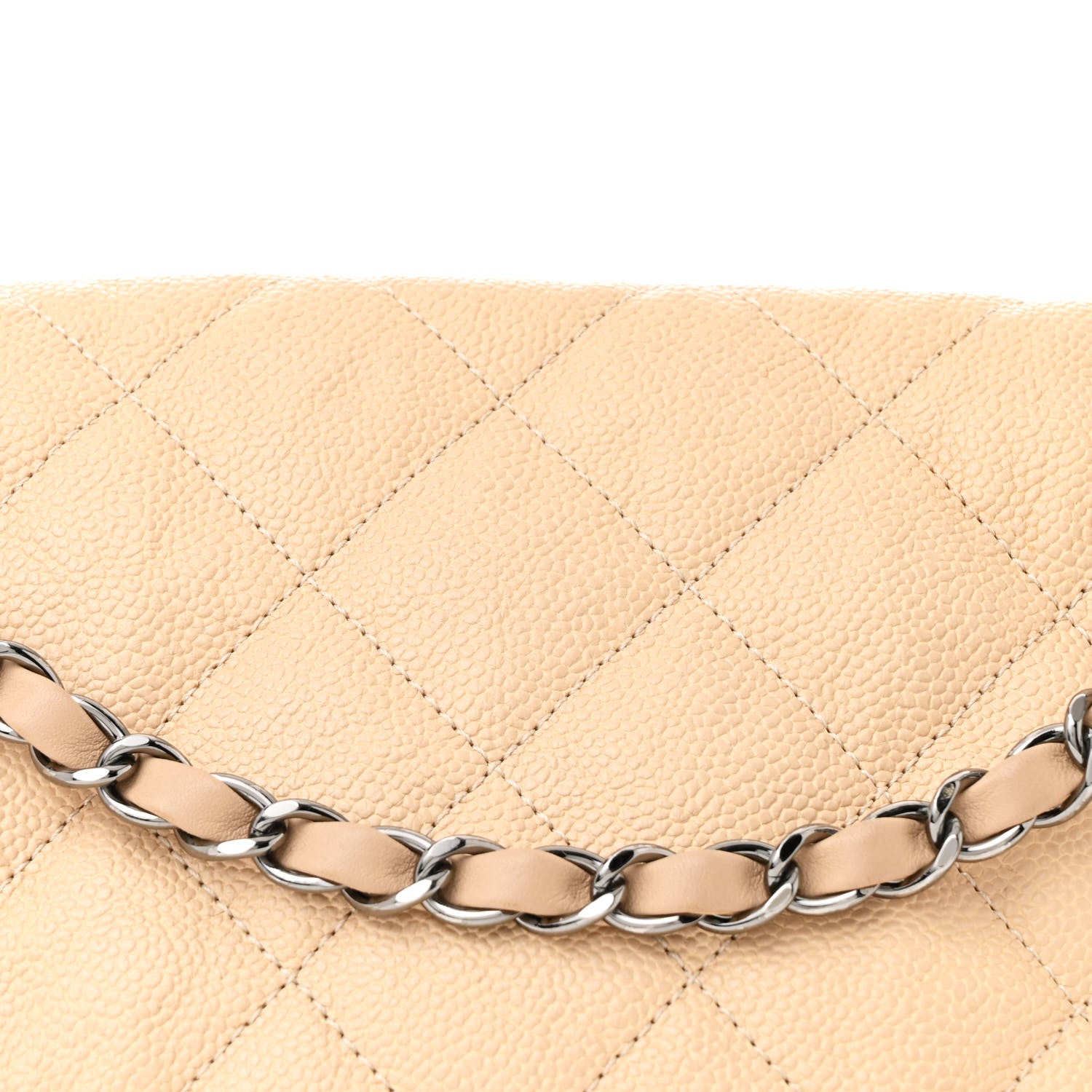 Chanel Caviar Quilted Large French Riviera Flap Beige 8 of 13