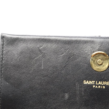 Saint Laurent Suede Small Classic Monogram Kate Tassel Satchel Black 13 of 16