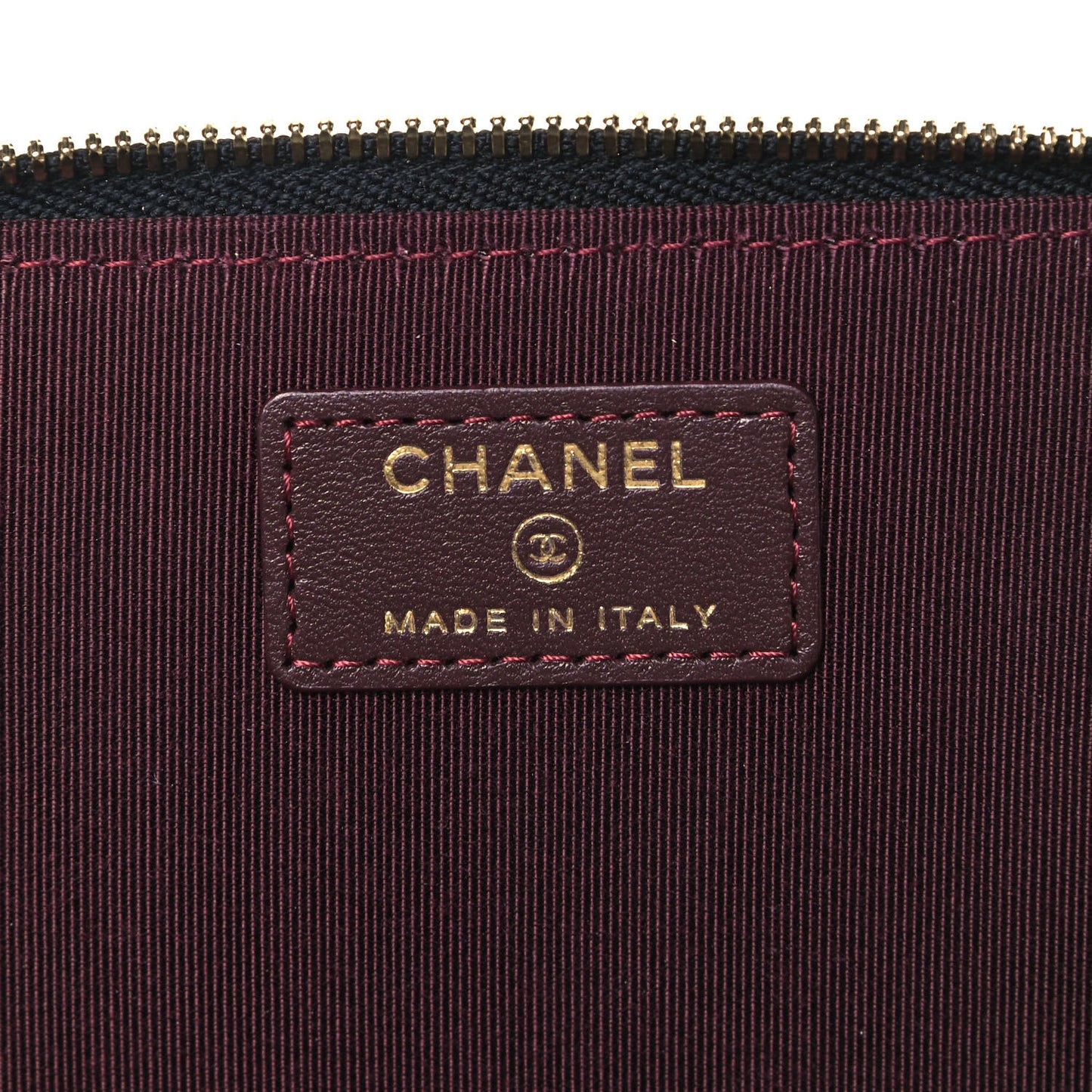 Lambskin Quilted Small Vanity Case With Chain Black