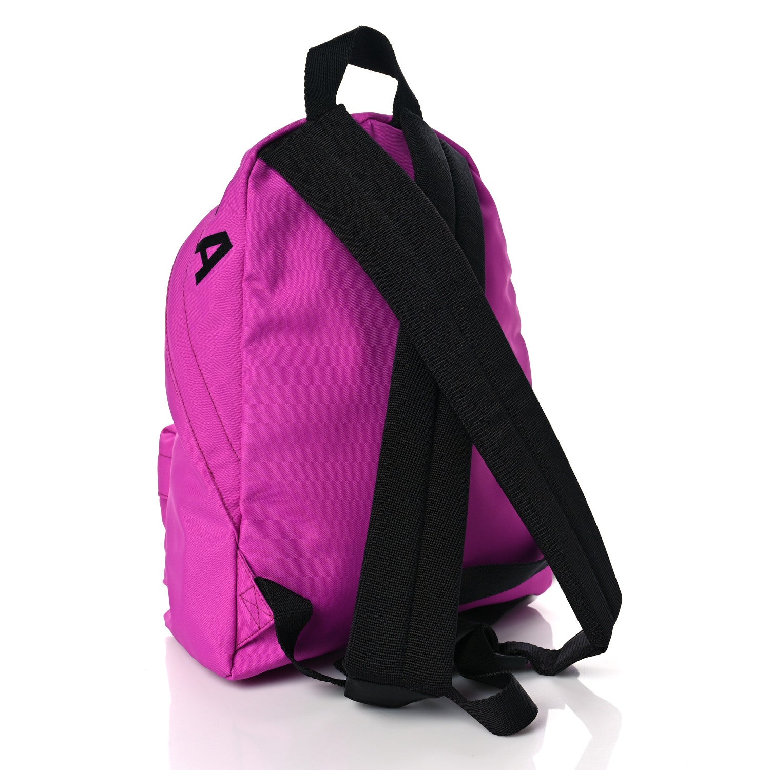 Balenciaga Sport Nylon Logo Embroidered S Wheel Backpack Fuchsia Black 3 of 8