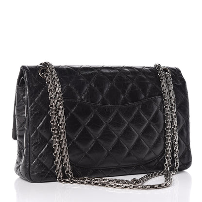 Chanel Metallic Aged Calfskin 2.55 Reissue 226 Flap Black 3 of 8