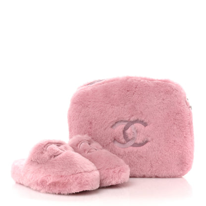Chanel Shearling CC Flat Mules 37 Pink 10 of 19
