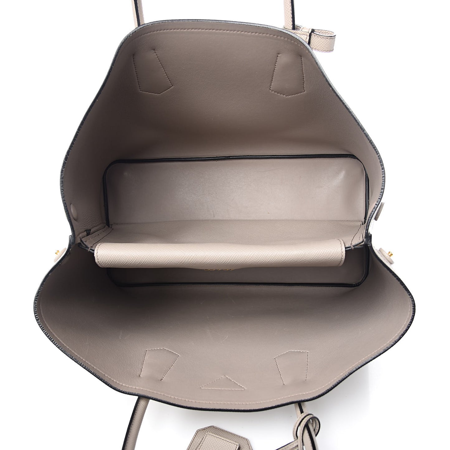 Saffiano Cuir Large Double Bag Pomice