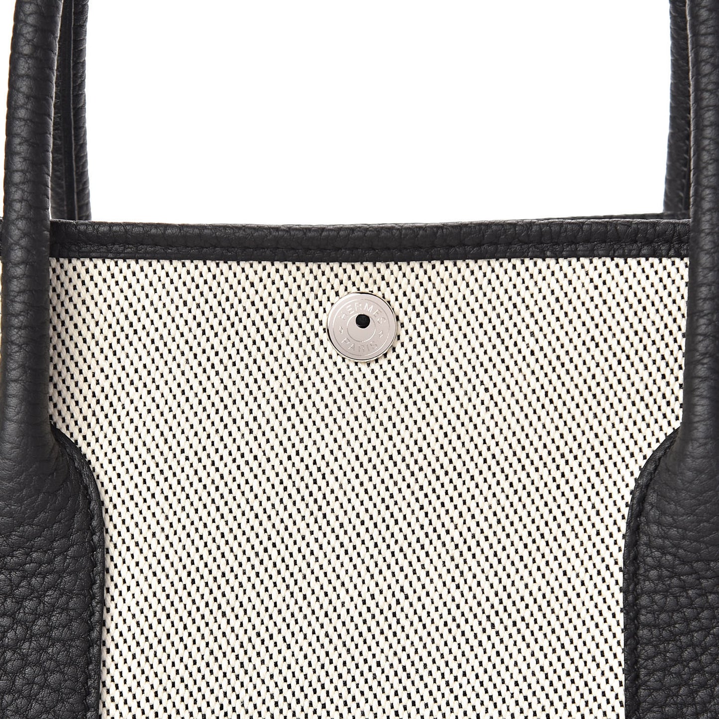 Twill H Negonda Garden Party 36 MM Tote Ecru Black
