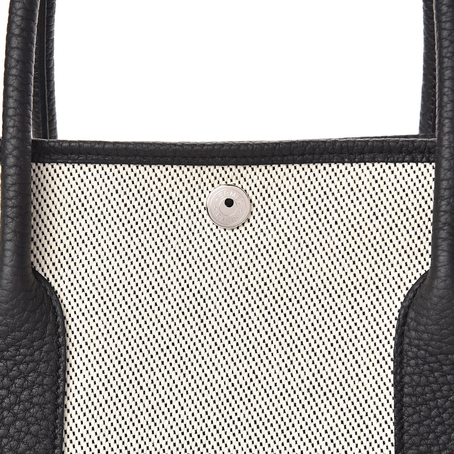Hermes Twill H Negonda Garden Party 36 MM Tote Ecru Black 10 of 11