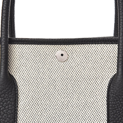 Hermes Twill H Negonda Garden Party 36 MM Tote Ecru Black 10 of 11