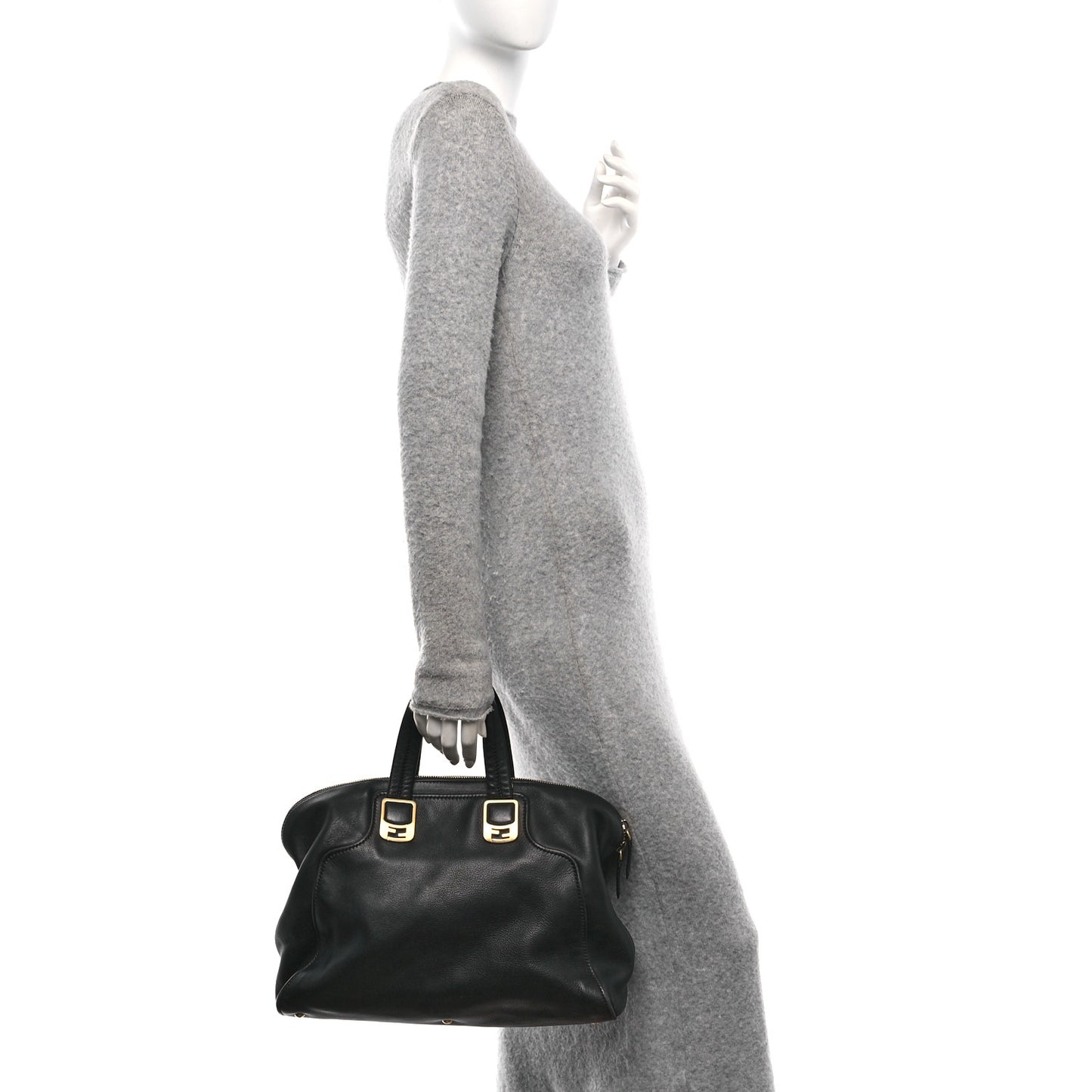 Vitello Dolce Marmol Large Chameleon Tote Black