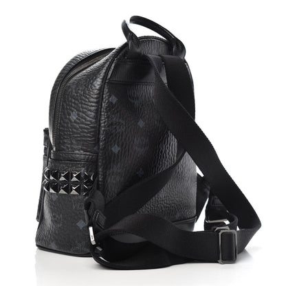 MCM Visetos Side Stud Mini Stark Backpack Black 2 of 7