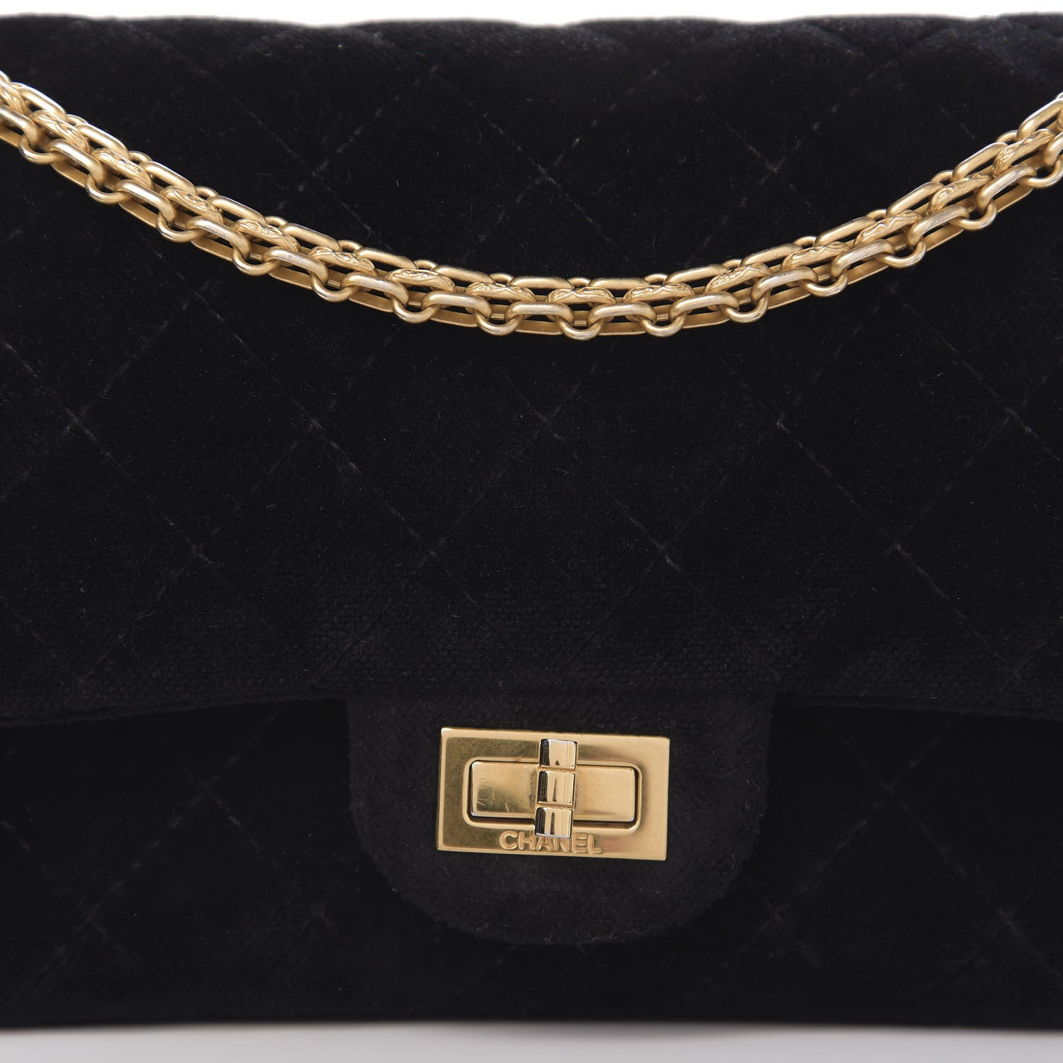 Chanel Velvet Quilted 2.55 Reissue 225 Flap Black 11 of 12