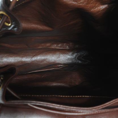 Chanel Leather Straw Backpack Brown 8 of 8
