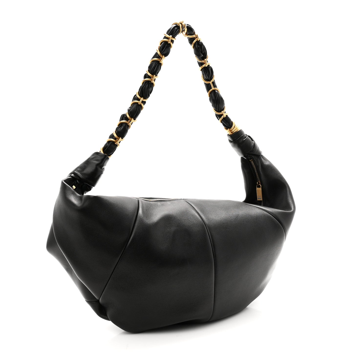 Lambskin Small Amalia Hobo Black