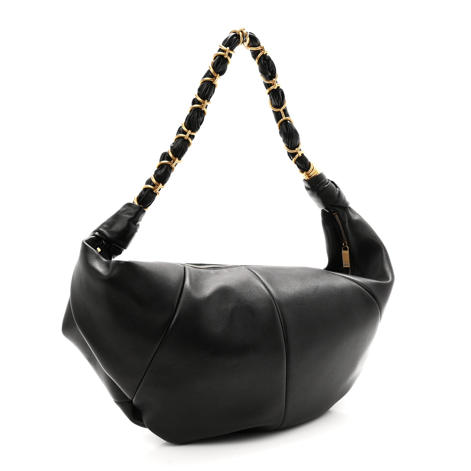 Saint Laurent Lambskin Small Amalia Hobo Black 3 of 11