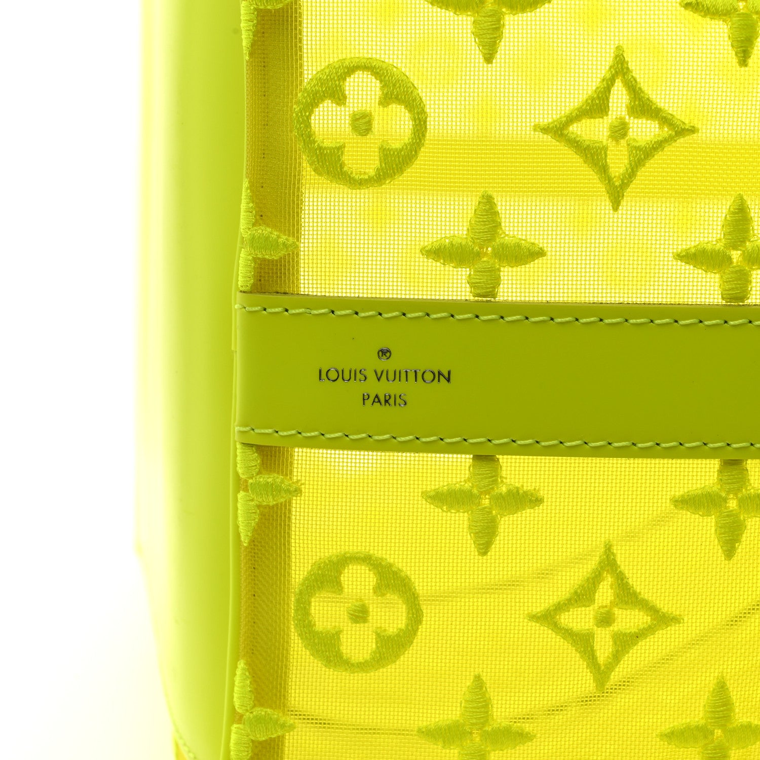 Louis Vuitton Monogram Fluo See Through Keepall Bandouliere 50 Yellow 9 of 10