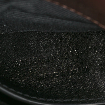 Saint Laurent Sheepskin Matelasse Chevron Monogram Medium College Bag Black Tulip 8 of 10