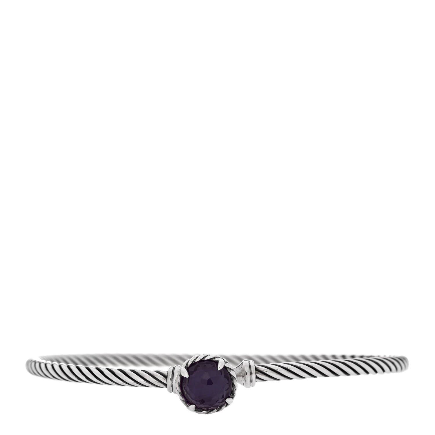David Yurman Sterling Silver Black Orchid 3mm Chatelaine Bracelet 1 of 3