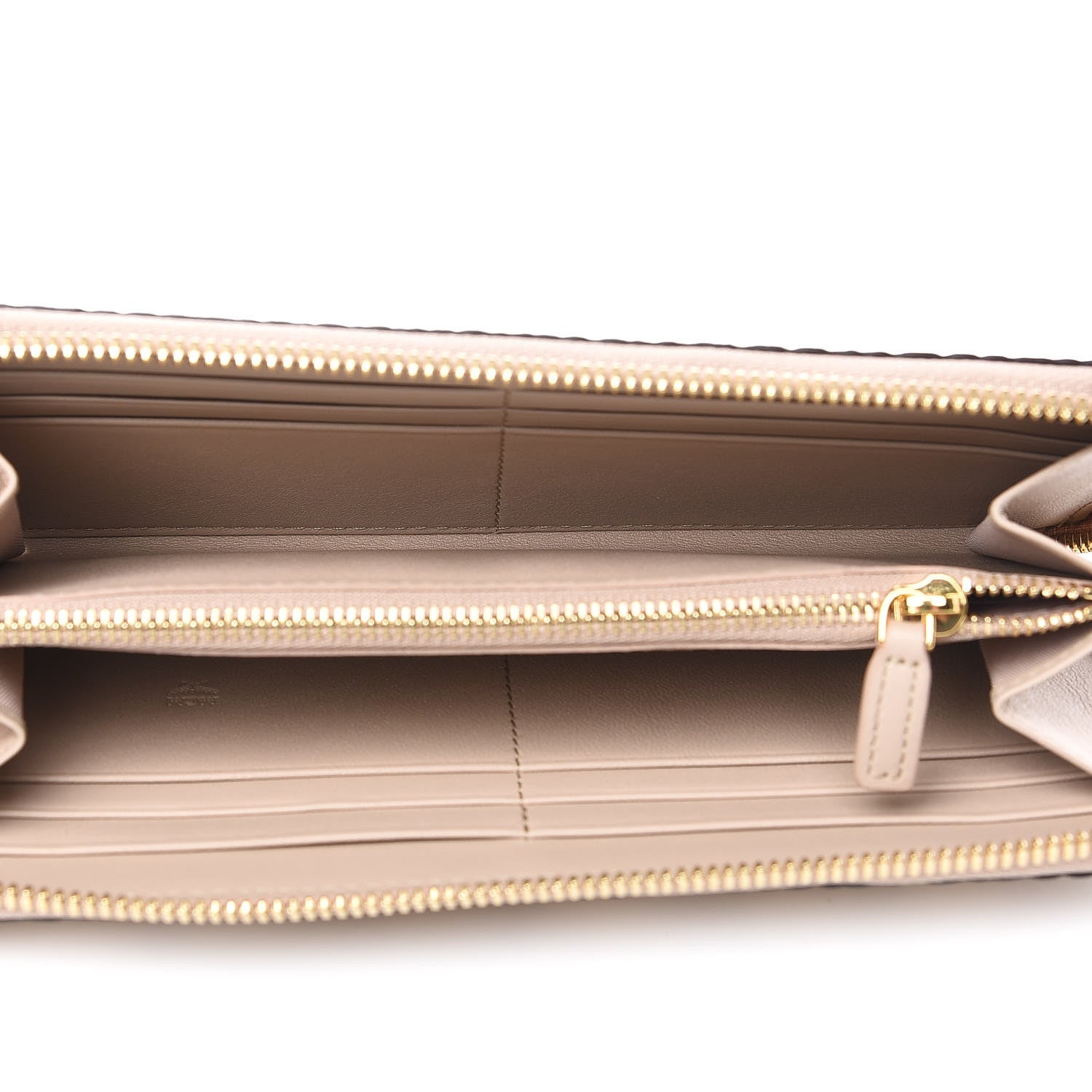 MCM Visetos Large Zip Around Wallet Beige 5 of 9