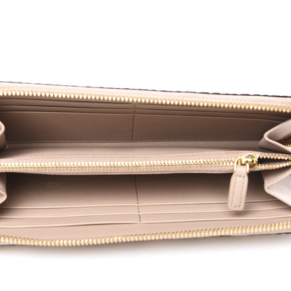 MCM Visetos Large Zip Around Wallet Beige 5 of 9