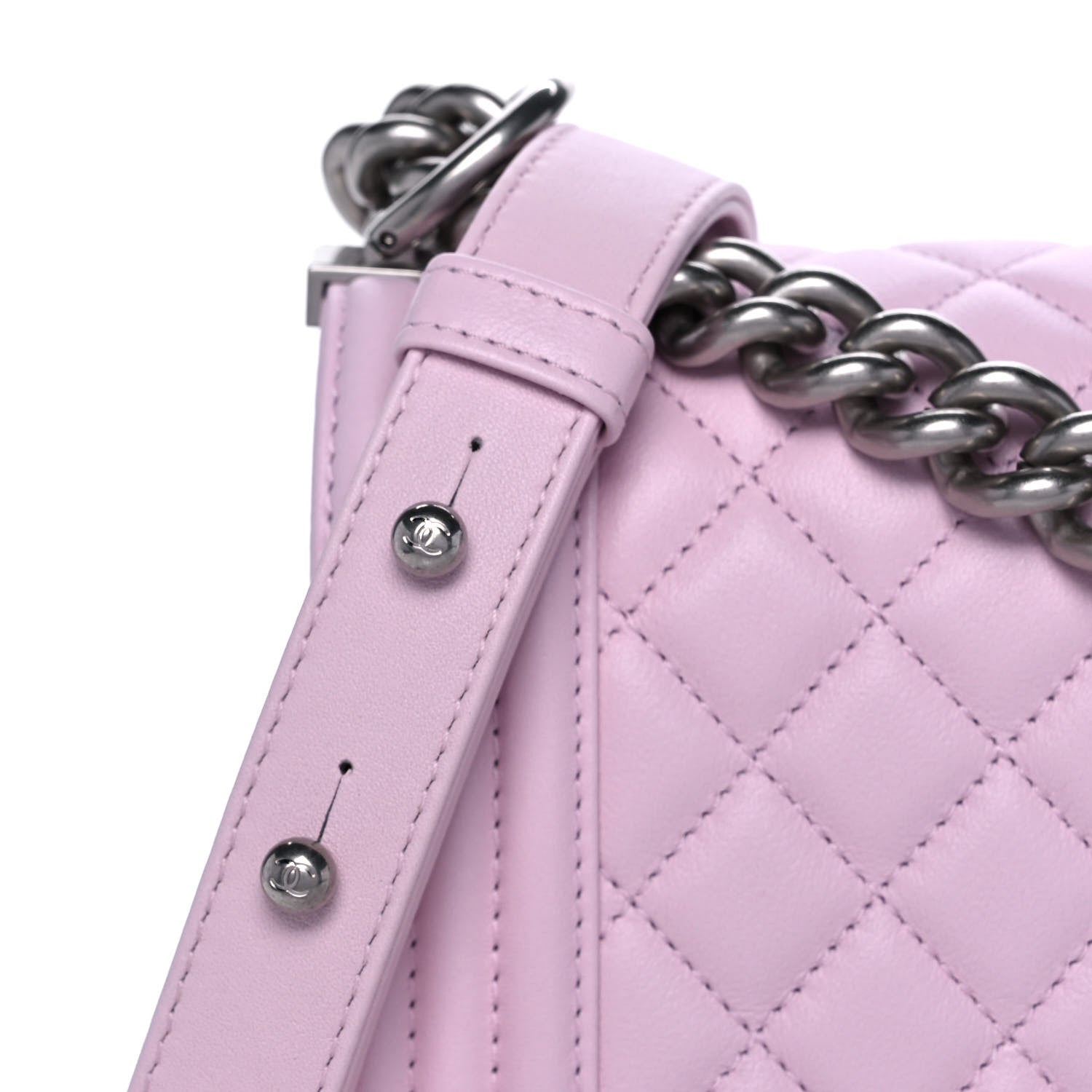 Chanel Lambskin Quilted Medium Boy Flap Light Pink 7 of 13