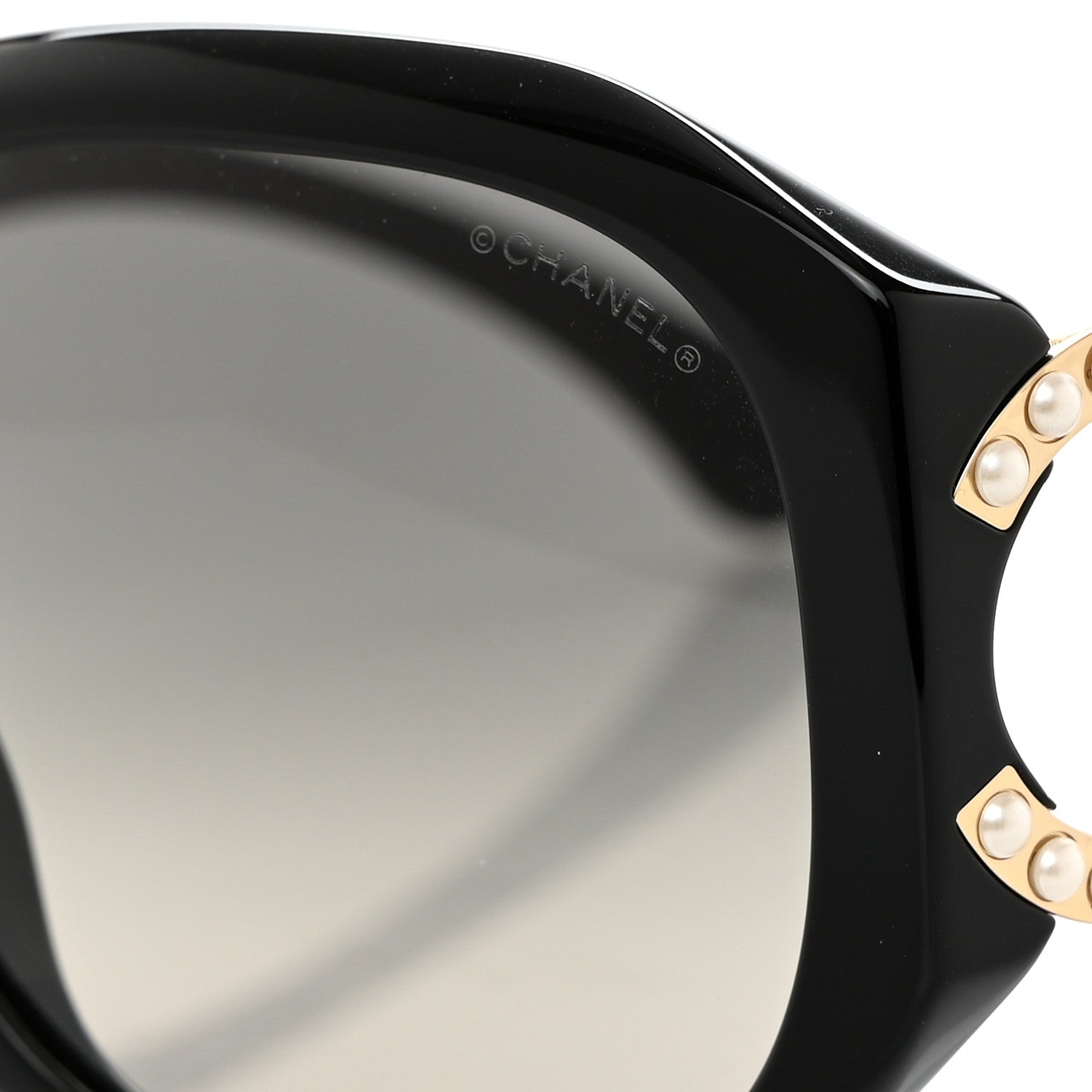 Chanel Acetate Pearl CC Square Sunglasses 71501-A Black 7 of 8