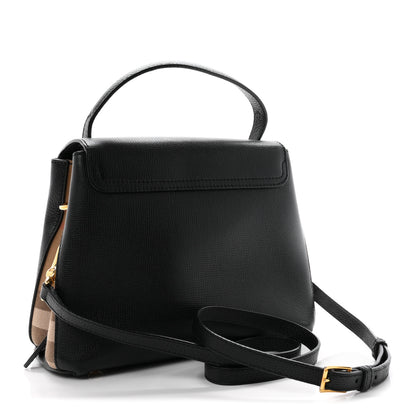Burberry Derby Calfskin House Check Small Camberley Black 3 of 10