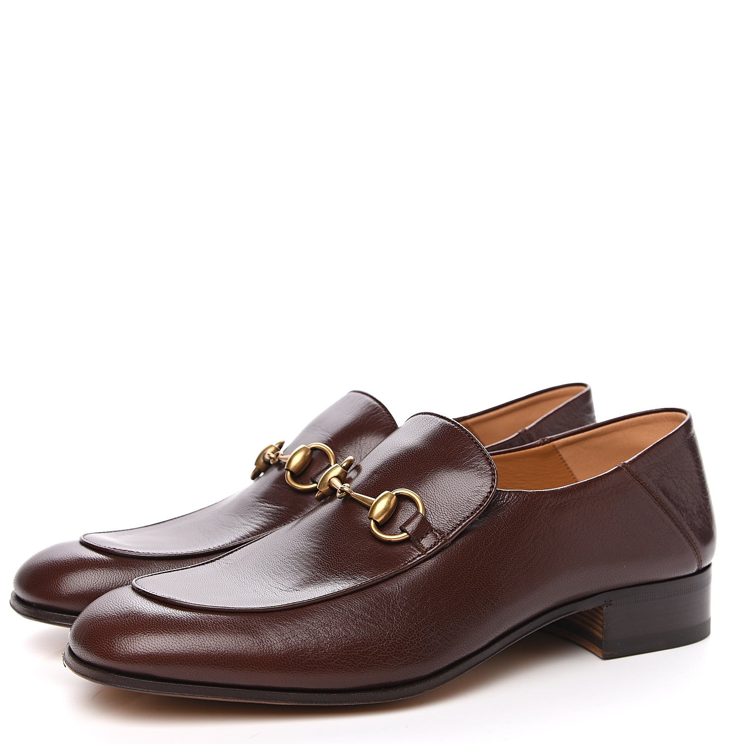 Gucci Goatskin Mens Horsebit Loafers 8.5 Brown 3 of 9