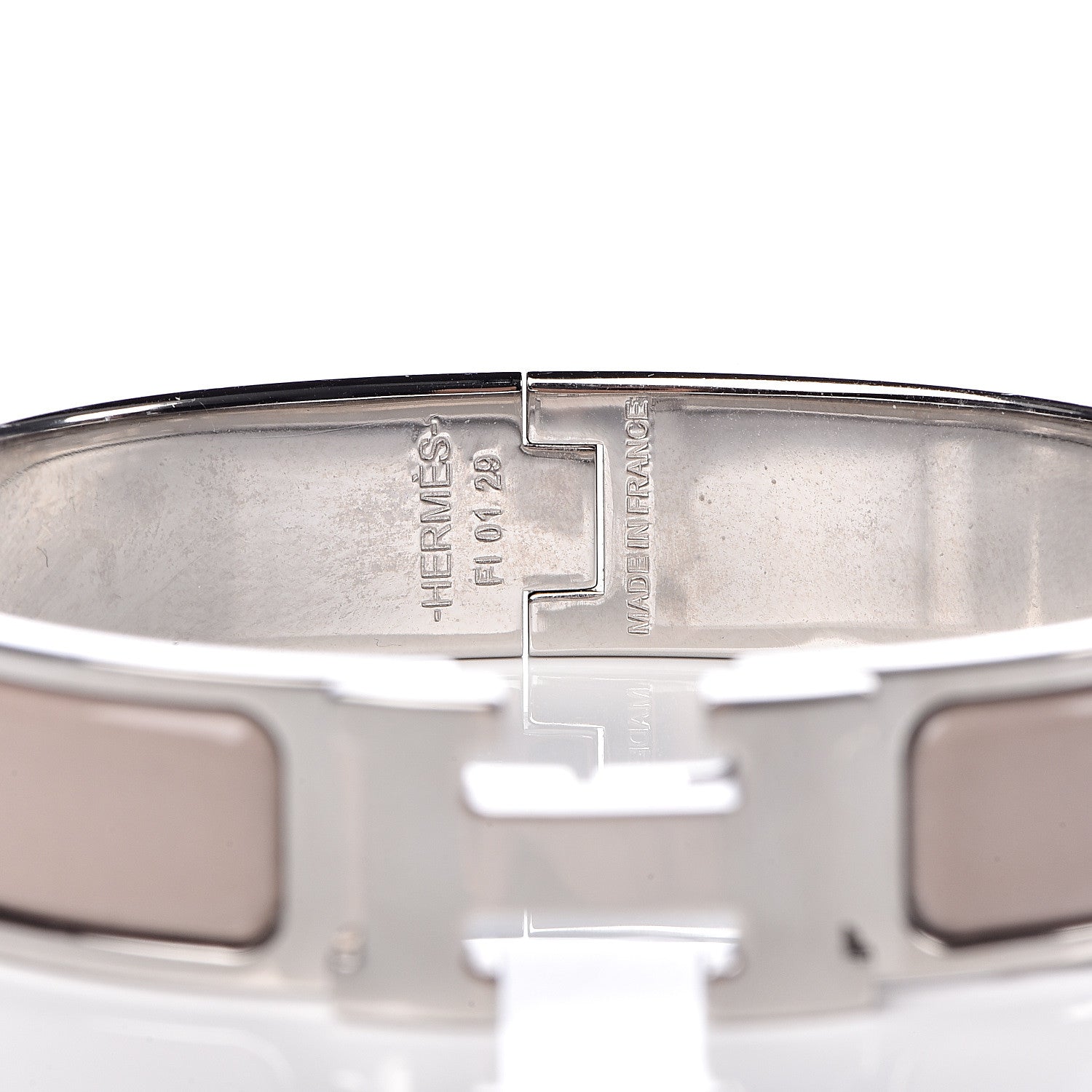 Hermes Enamel Clic Clac H Narrow Bracelet PM Marron Glace 4 of 4