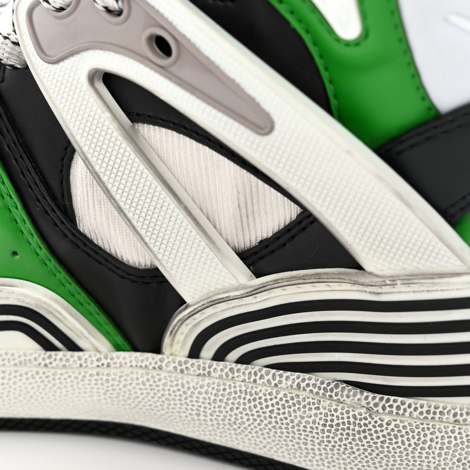 Gucci Demetra Mens Basket High Top Sneakers 8 Holly Green Great White Black 23 of 28