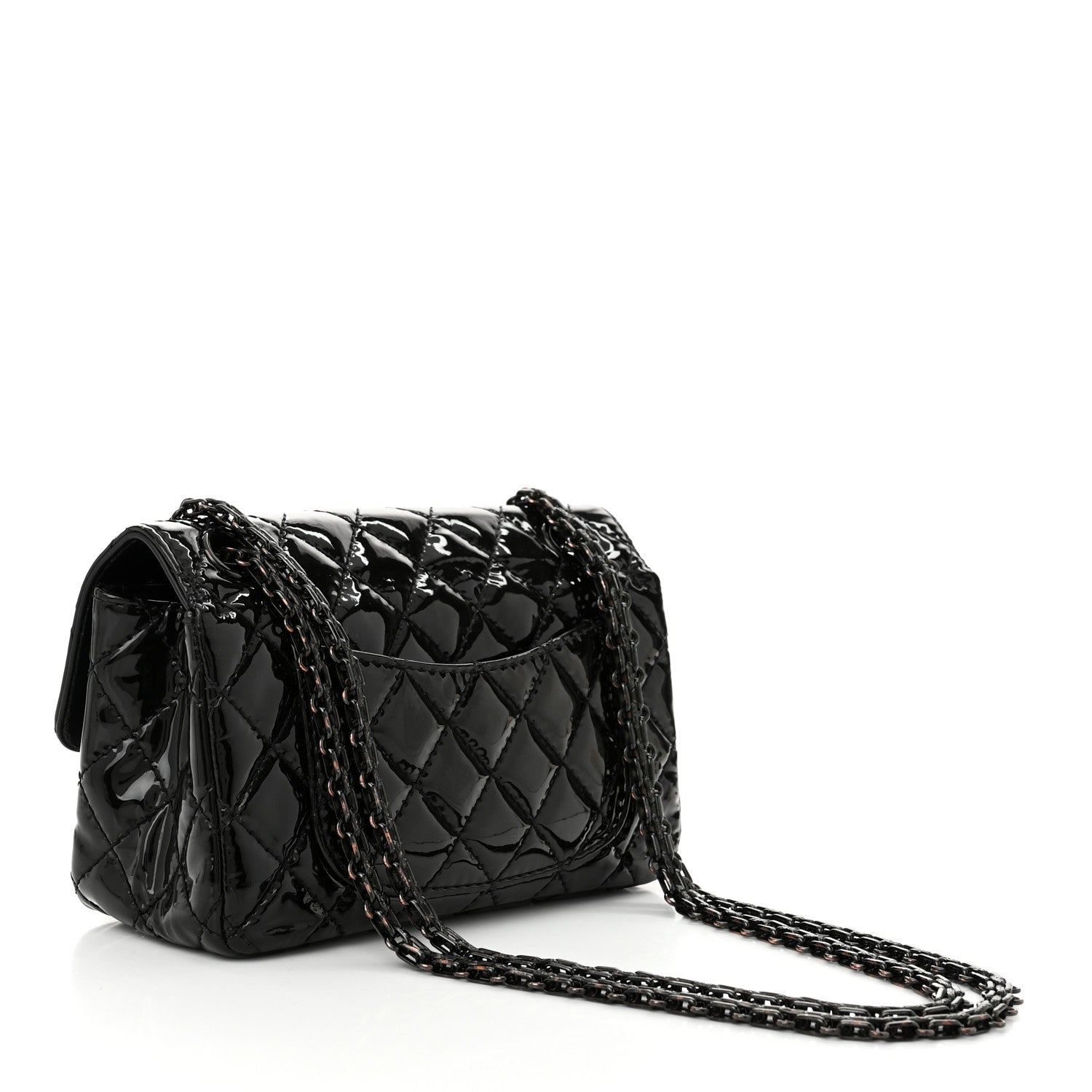 Chanel Patent Calfskin Quilted 2.55 Reissue Mini Flap So Black 3 of 10