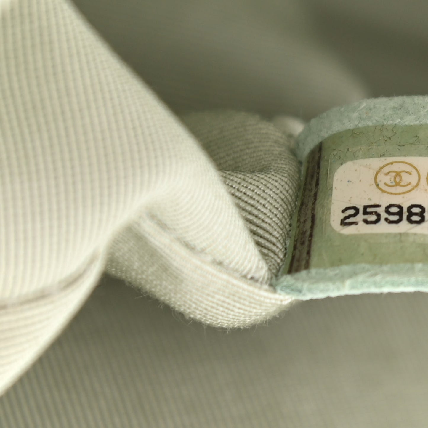 Tweed Quilted Mini Rectangular Flap Light Green Silver White