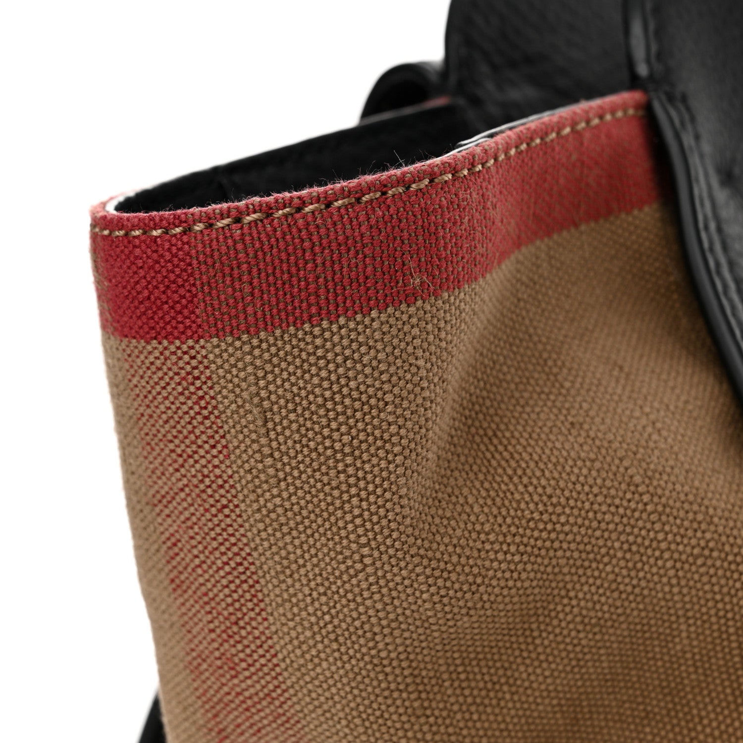 Burberry Canvas Mega Check Grained Calfskin Medium Harcourt Satchel Black 11 of 11