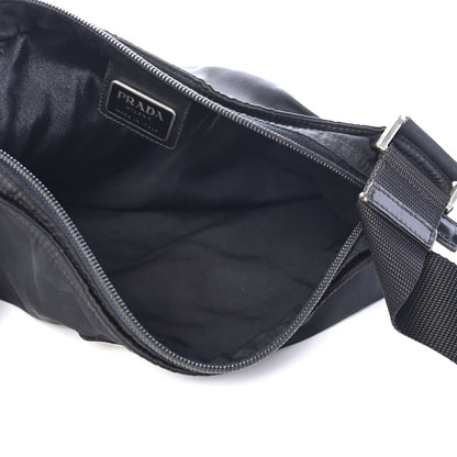 Prada Nylon Vela Flat Messenger Bag Black 4 of 9