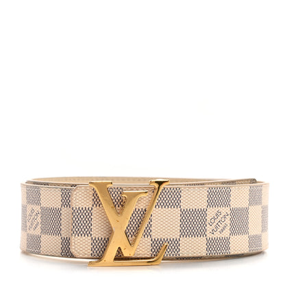 Louis Vuitton Damier Azur LV Initiales Belt 85 34 1 of 8